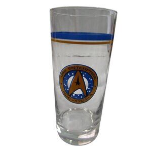 Star Trek USS Enterprise NCC 1701 A Glass Tumbler Vintage Pfaltzgraff  GUC